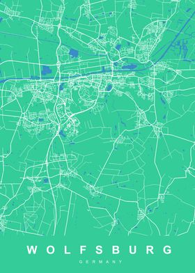 WOLFSBURG Map GERMANY