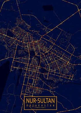 Nur Sultan City At Night