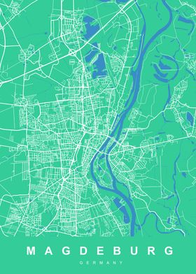 MAGDEBURG Map GERMANY