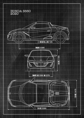 Blueprint Honda S660 2020
