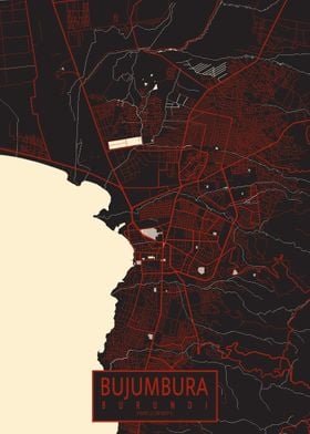 Bujumbura Map Vector