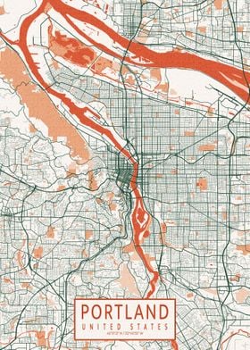 Portland Map Bohemian