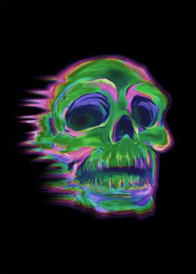 Colorful Skull Painting
