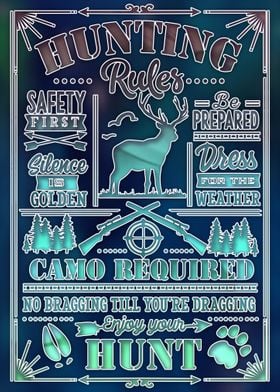 Hunting Sign Poster