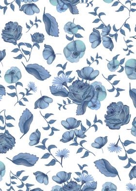 Heirloom blue flowers