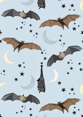 Bat and starry night