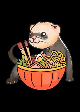 Kawaii Ferret Noodles
