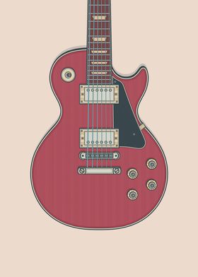 Burgundy Rock LP Guitar