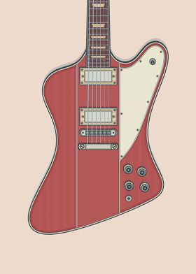 Red Stylish Guitar