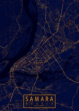 Samara Map City At Night