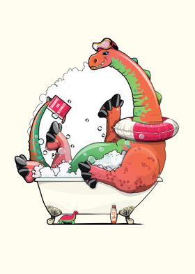 Dinosaur in the Bathtub