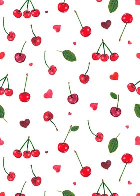  Watercolor cherries