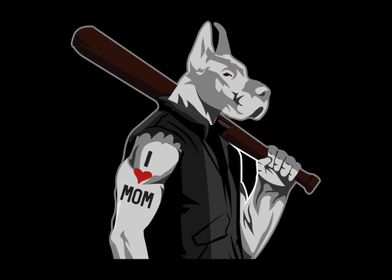 Tattooed Pitbull Dog Dad