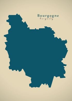 Burgundy region map