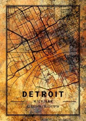 Detroit Michigan Map