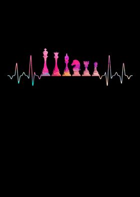 Chess Heartbeat' Poster by schmugo | Displate