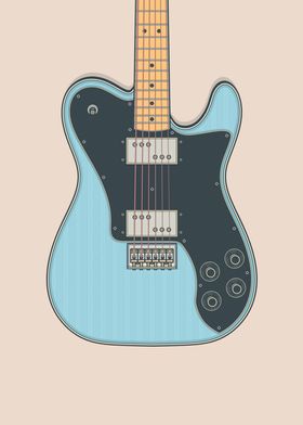 Daphne Blue Deluxe Guitar