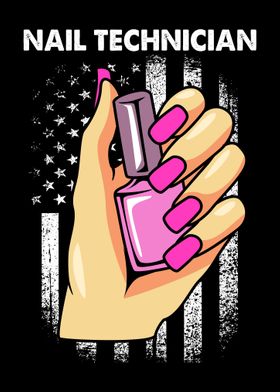 Nail Art Junkie Fingernail Poster Nail Tech Painting Nail Polish