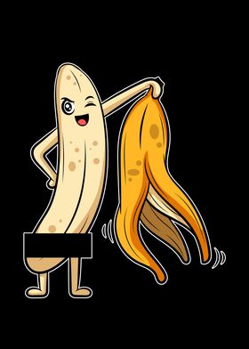 Nude Funny Banana Stripper