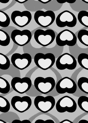 Black hearts pattern