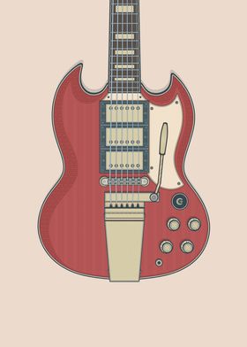 Vintage Rock Solid Guitar