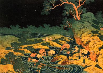 Hokusai Fishing Torchlight