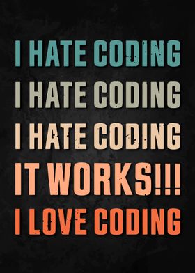 I love Coding Funny Gift 