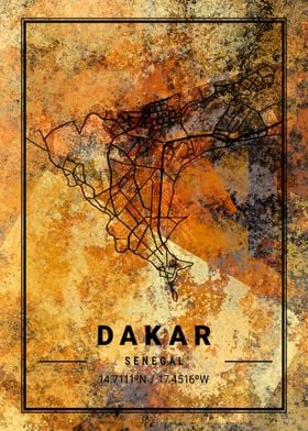 Dakar Senegal Map