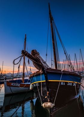 Ships moored in the port