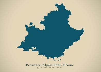 Provence Alpes Azur map