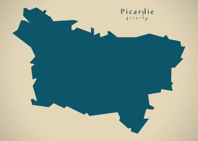 Picardy region map