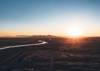 Sunset River Desert