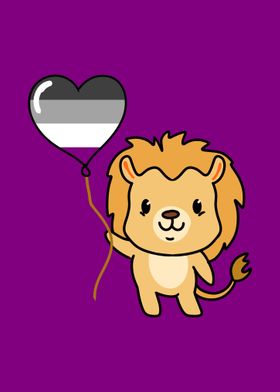 Lion Balloon Asexual Pride