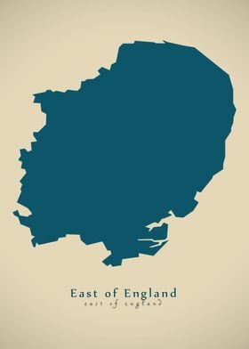 East of England region map