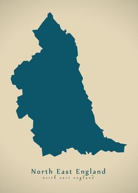 North East England map