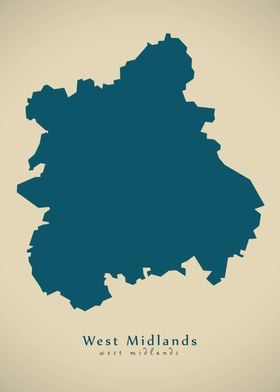 West Midlands region map