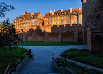 Warsaw Old Town At Sunset
