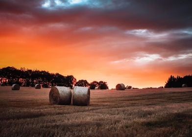 Sunset Straw Bales