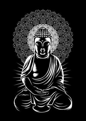 Buddha practicing yoga