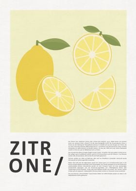 Kitchen Print Lemon yellow