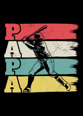 Fathers Day Papa Baseball