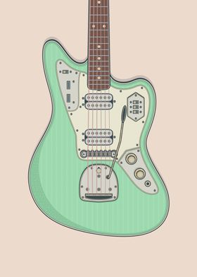 Surf Green HH Jag Guitar