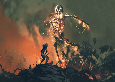 The fire skeleton