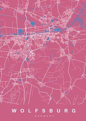 WOLFSBURG Map GERMANY