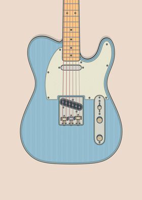 Sonic Blue Telly Guitar