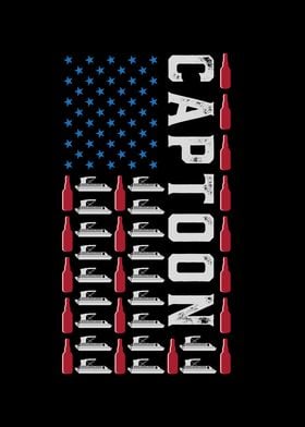 Captoon American Flag