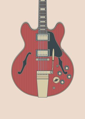 Cherry Vintage Guitar