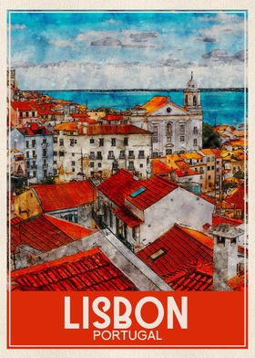 Travel Art Lisbon Portugal