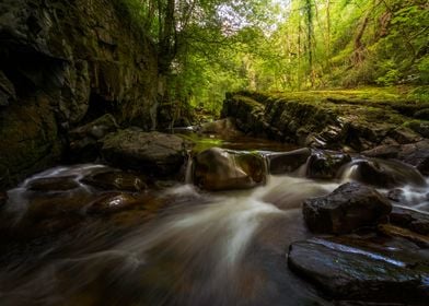 The Afon Pyrddin river