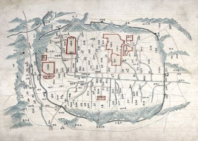 Map of Seoul  1800